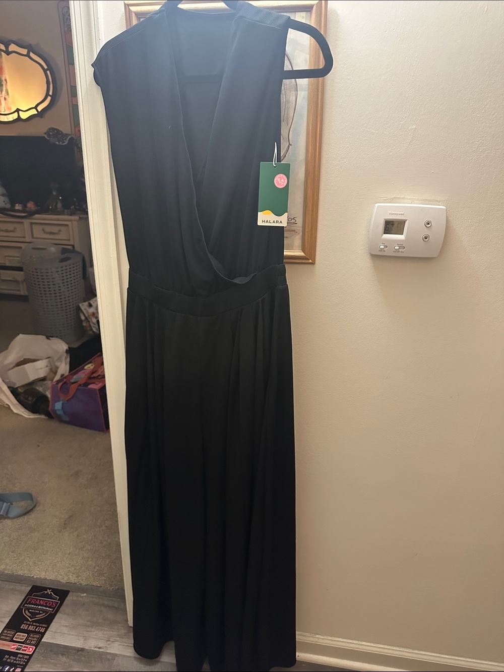 Black Sleeveless V-Neck Jumpsuit